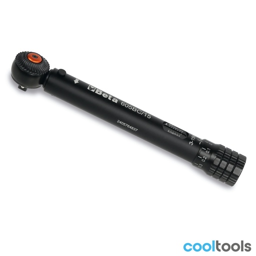Beta | 605BC/15 | Momentsleutel met klikmechanisme, compact en gemaakt van aluminium, tot 15 Nm