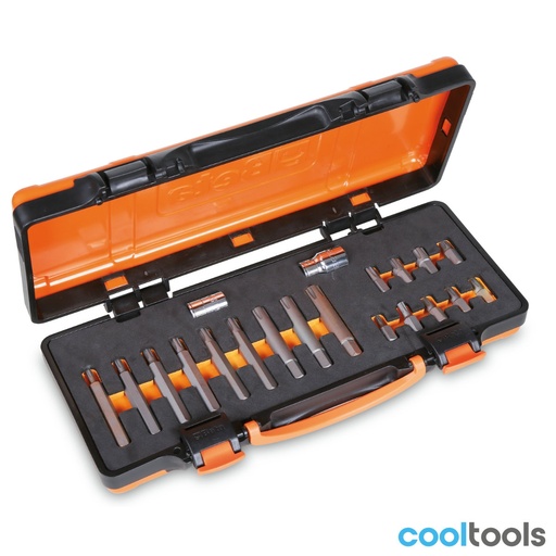 Beta | 867/C20 | Assortiment 18 bits met RIBE 10 mm zeskantschacht, 2 accessoires en T-greep bithouder | 008670920