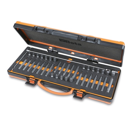 Beta | 867/C38 | Assortiment van 38 bits met 10 mm zeskantschacht en beweegbare T-greep bithouder | 008670938