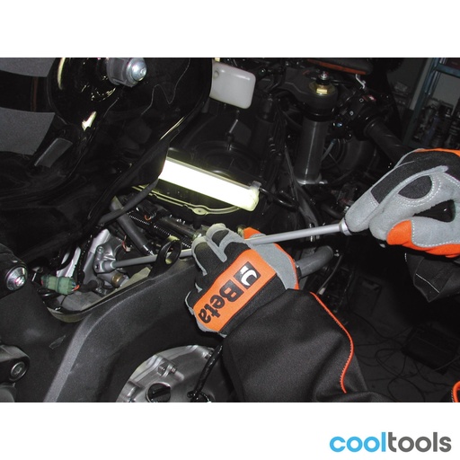 Beta | 1439/K7 | Haakse schroevendraaier 90° lange uitvoering met bits in kunststof koffer | 014390101