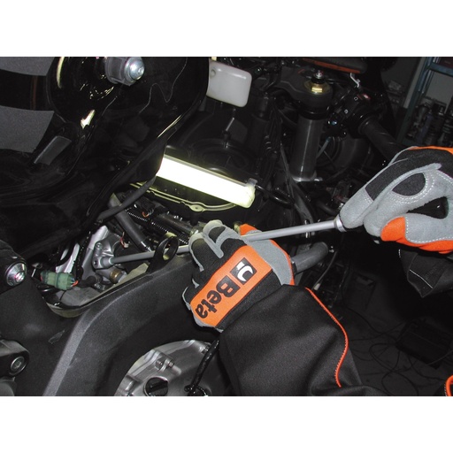 Beta | 1439/K7 | Haakse schroevendraaier 90° lange uitvoering met bits in kunststof koffer | 014390101