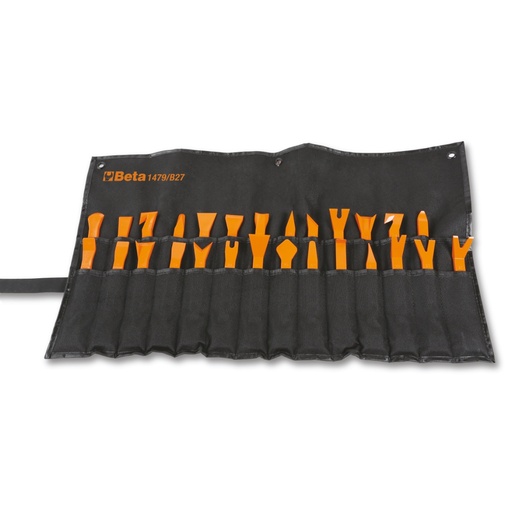 Beta | 1479/B27 | Set van 27 nylon gereedschappen voor bekledingspinnen en kunststofwerk | 014790407