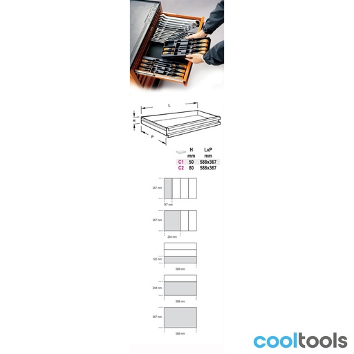 Beta | T234 | Voorgevormde inlegbak met assortiment gereedschap | 024240234