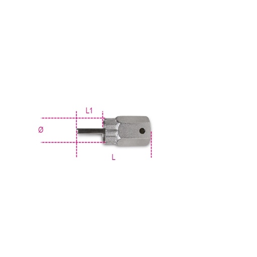 Beta | 3984/3 | Freewheelverwijderaar voor Shimano, cassettelockring met geleiderpen, vernikkeld | 039840030