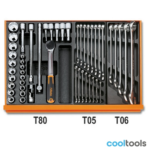 Beta | 5904VI/1T | Industrieel assortiment van 98 gereedschappen in ABS-inlegbakken | 059041161