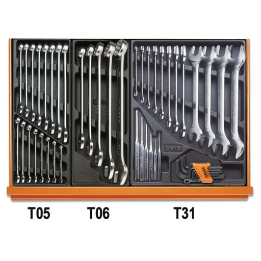 Beta | 5904VI/3T | Industrieel assortiment van 144 gereedschappen in ABS-inlegbakken | 059041168