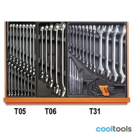 Beta | 5904VU/3T | Universeel assortiment van 146 gereedschappen in ABS-inlegbakken | 059041203