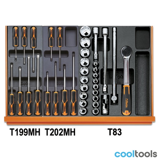 Beta | 5904VG/3T | Autoherstel-assortiment van 102 gereedschappen in ABS-inlegbakken | 059041510