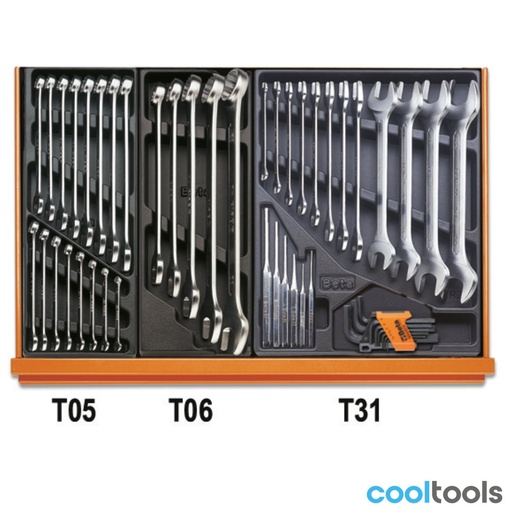 Beta | 5908VG/2T | Autoherstel-assortiment van 193 gereedschappen in ABS-inlegbakken | 059081017