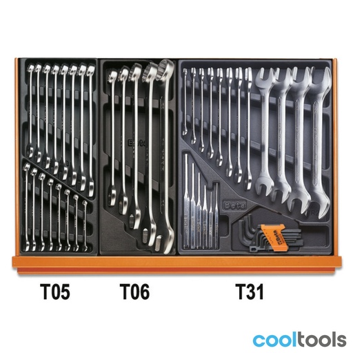 Beta | 5908VU/2T | Universeel assortiment van 161 gereedschappen in ABS-inlegbakken | 059081136