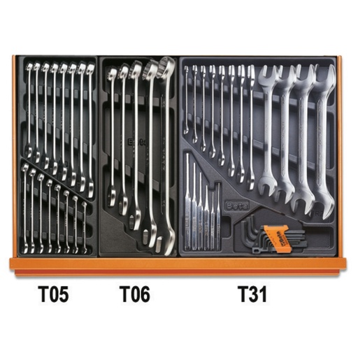 Beta | 5910VI/3T | Industrieel assortiment van 261 gereedschappen in ABS-inlegbakken | 059101063
