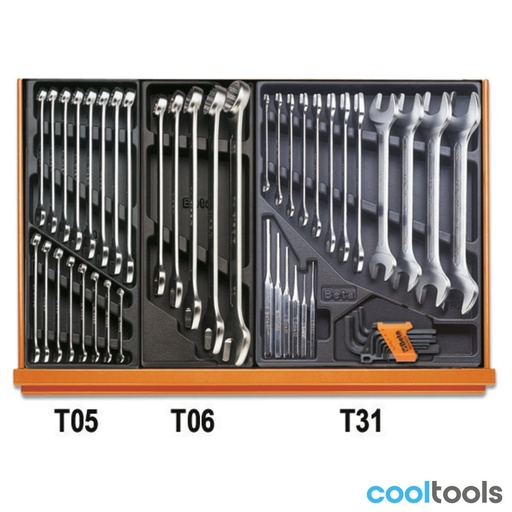 Beta | 5910VI/3T | Industrieel assortiment van 261 gereedschappen in ABS-inlegbakken | 059101063