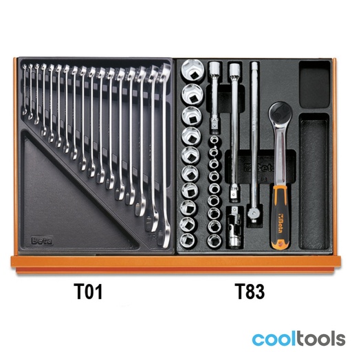 Beta | 5904VU/4T | Universeel assortiment van 197 gereedschappen in ABS-inlegbakken | 059241100