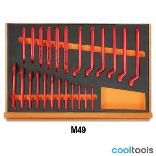 Beta | 5988VHB-MQ | Assortiment 66-delig voor elektrotechnisch onderhoud in EVA-foam inlegbak | 059880300