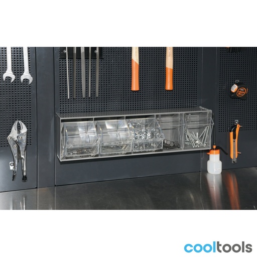 Beta | PM/5C | Magazijnbakjes 5-vaks, kunststof met wandhouder | 088880450