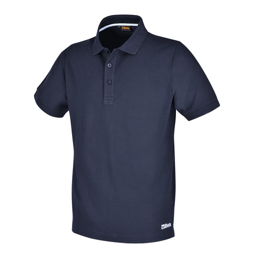 Beta | 7552BL | Poloshirt met drie knopen, pique-katoen 200 g/m2, blauw
