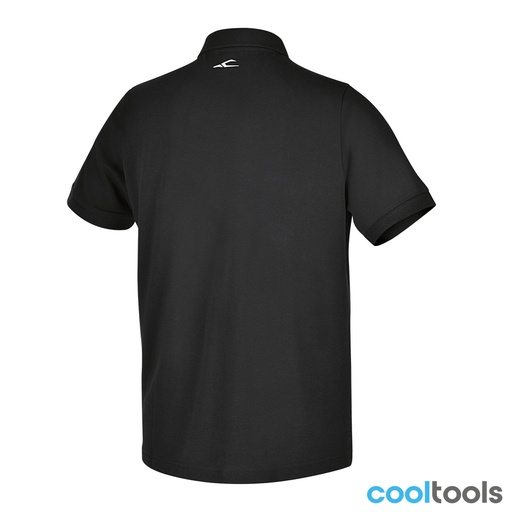 Beta | 7552N | Poloshirt met drie knopen, pique-katoen 200 g/m2, zwart