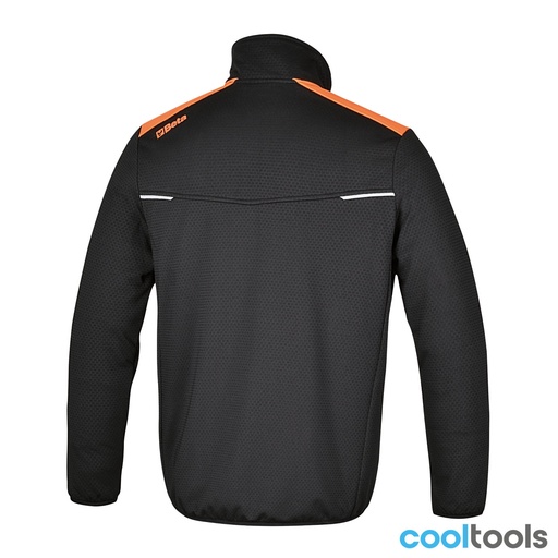 Beta | 7564N | Ademend stretch fleecejack, multipocket-model, zwart