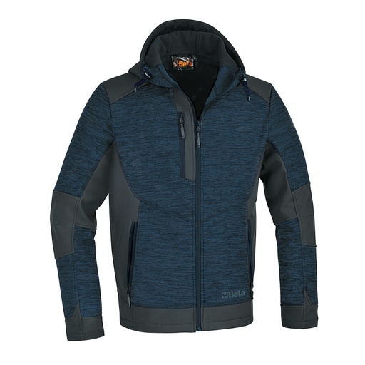 Beta | 7637B | Fleecehoodie met softshell-inzetstukken