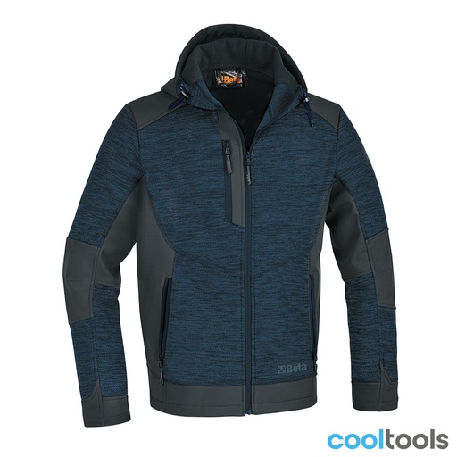 Beta | 7637B | Fleecehoodie met softshell-inzetstukken