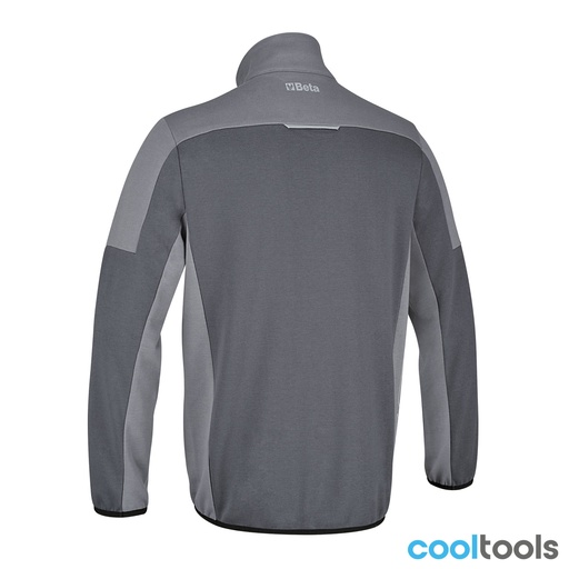 Beta | 7643G | Sweatshirt met korte rits, 80% katoen 20% polyester, 280 g/m2, antraciet/lichtgrijs