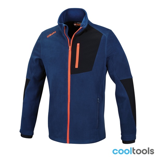 Beta | 7657B | Stretch fleecetrui met lange rits