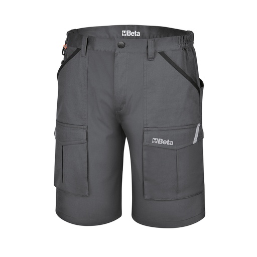 Beta | 7931MG | Korte werkbroek met stretch, grijs