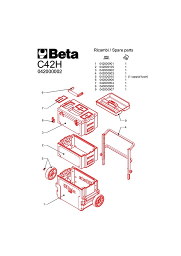 Bovenste Haken C40-c41-c42 voor C40 GS