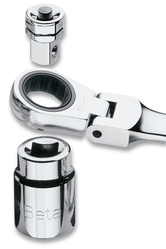 Beta | 123/K4 | 4-delige set adapters voor ratelringsleutels: 1 bithouder, 3 dophouders | 001230504