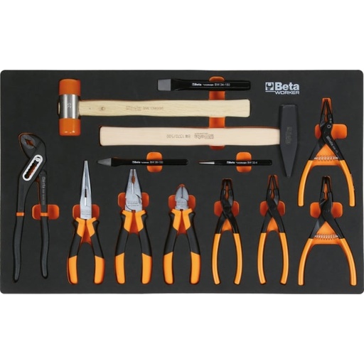 Beta | BW 2400S G7/E-M | Gereedschapswagen 7 laden met 309-delig assortiment, grijs