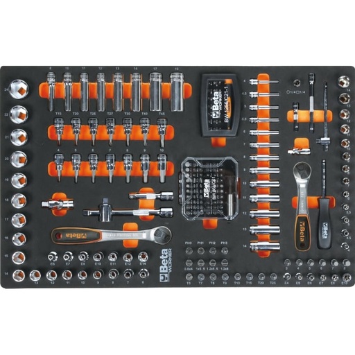 Beta | BW 2400S XLR9/E-XL | Brede gereedschapswagen 9 laden met 487-delig assortiment, rood