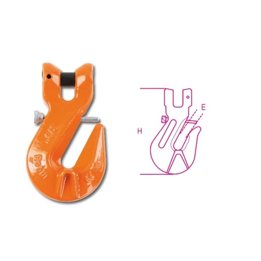 Beta | 8061R | Inkorthaak clevis met veiligheidspin, staallegering
