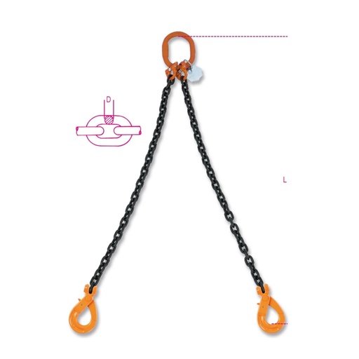 Beta | 8092SL | Kettingleng 2 sprong, zelfsluitende haken, grade 8