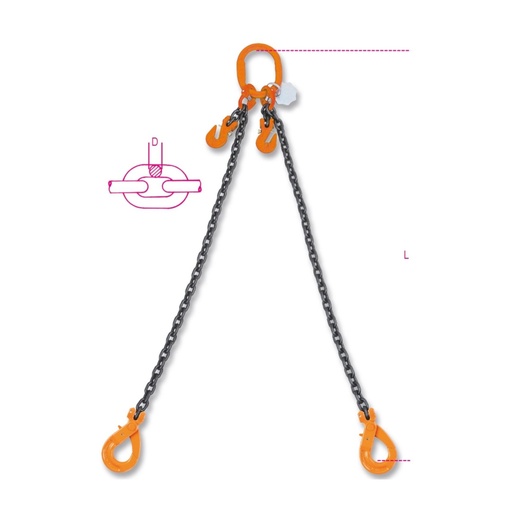 Beta | 8097SL | Kettingleng 2 sprong, zelfsluitende en grijphaken, grade 8