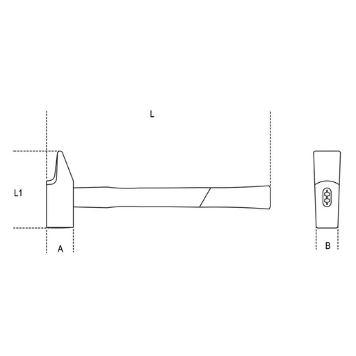 Beta | 1370F | Bankhamer Frans model met houten steel