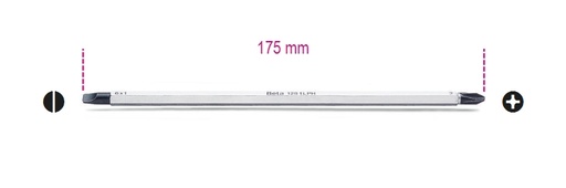 Beta | 1281LPH | Omkeerbare schroevendraaierklingen voor sleuf- en Phillips® kruiskopschroeven