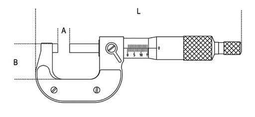 Beta | 1658 | Buitenmicrometer, uitlezing tot 0,01 mm