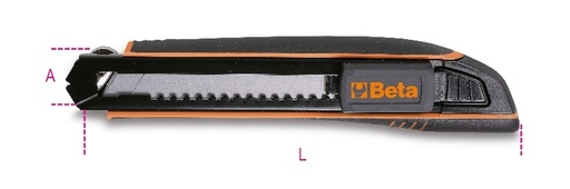 Beta | 1771HD | Afbreekmes 18 mm met 6 reserve bladen | 017710100