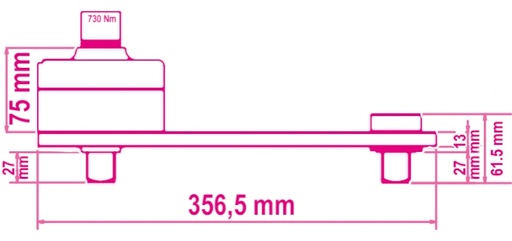 Beta | 560/C3PLUS | Krachtvermeerderaar voor links en rechtsom vastdraaien, in kunststof koffer, ratio 3.8:1 met anti-terugslag mechanisme