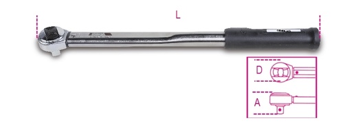 Beta | 668RGC | Klik-momentsleutel, niet gegradueerd, met omkeerbare ratel, voor rechts aandraaien,