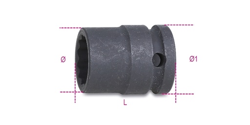 Beta | 720B | Slagdoppen 1/2", twaalfkant, gefosfateerd