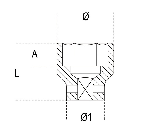 Beta | 728 | Slagdoppen 3/4", zeskant, standaard model