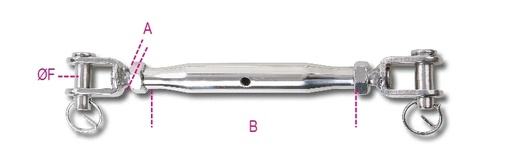 Beta | 8210 | Spanschroef met twee gaffels, RVS AISI 316