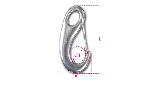 Beta | 8250 | Klepveerhaak, RVS AISI 316