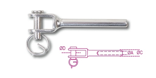 Beta | 8285 | Gaffelterminal, RVS AISI 316
