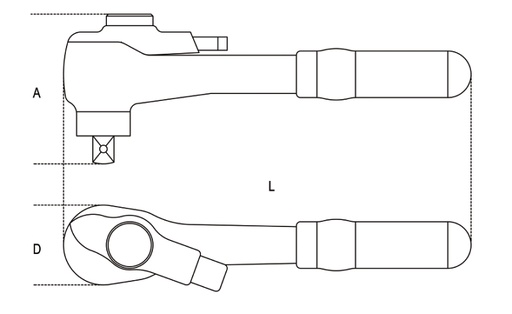 Beta | 920MQ/55A | Omschakelbare ratel 1/2" met blokkeermechanisme, geïsoleerd | 009200809