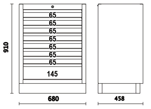 Beta | C45PRO | Vaste module met 8 laden | 2.0 M8 | 045000238