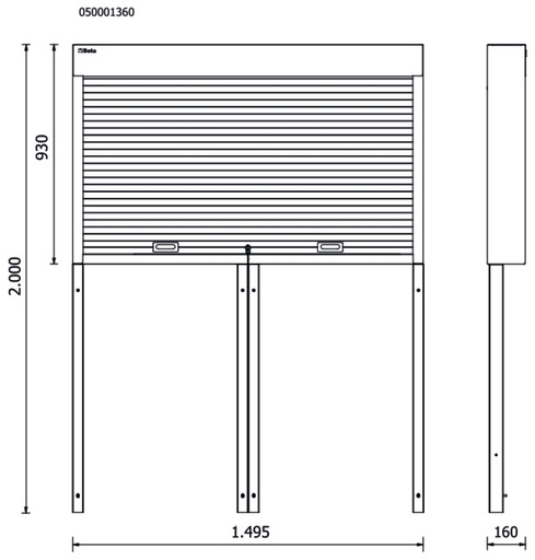 Beta | RSC50 | Gereedschapswandsysteem met rolluik | RSC50 2.0 PS | 050001360