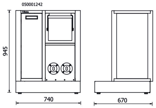 Beta | RSC50 | Vaste servicemodule, leeg | RSC50 2.0 MS-2AVV | 050001282