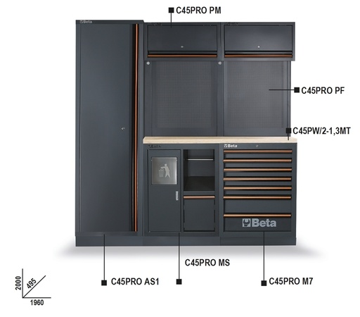 Beta | C45PRO | Werkplaatsinrichting | 2.0 CW | 045002024